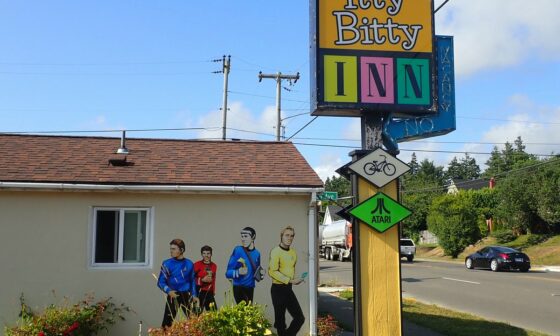 exterior mural of inn