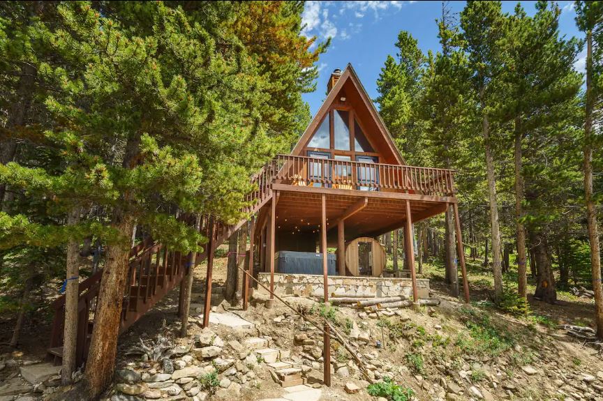 Charming Cabin Home with Mountain View, one of the top romantic cabins in Colorado.