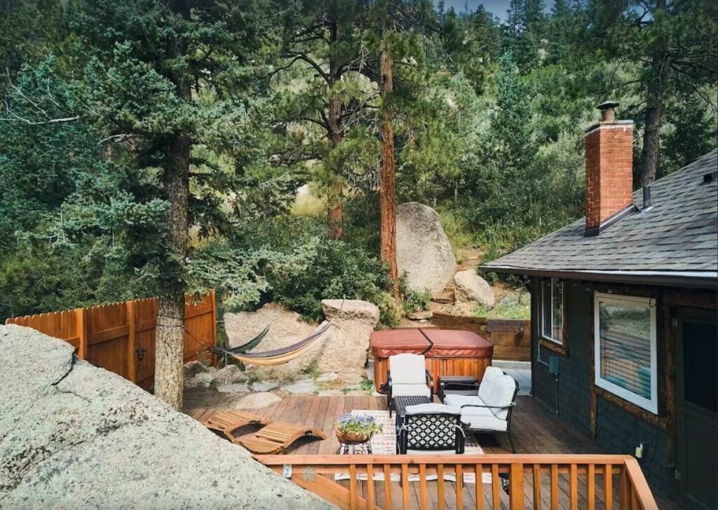 Hidden Falls Cabin, one of the top romantic cabins in Colorado.